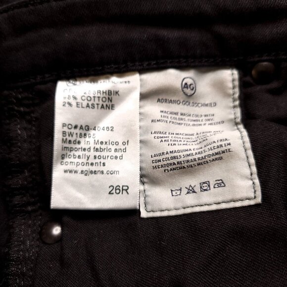 AG Adriano Goldschmied The Legging Super Skinny Jeans 26 Black Low Rise Stretch - Picture 8 of 8